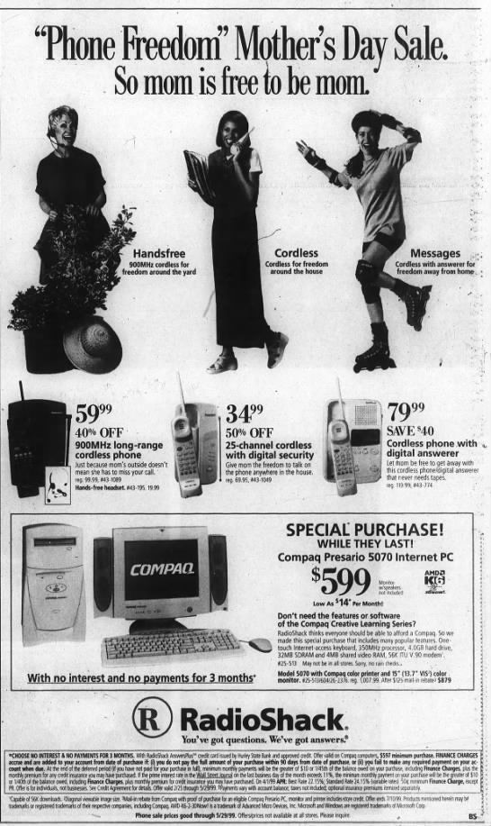 "Phone Freedom" Mother's Day sale.